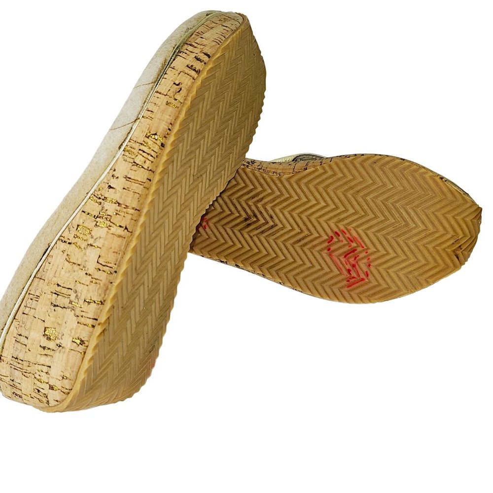 Volatile Neville Women's Gold Wedge Cork Sandals Size 9 - Picture 9 of 9
